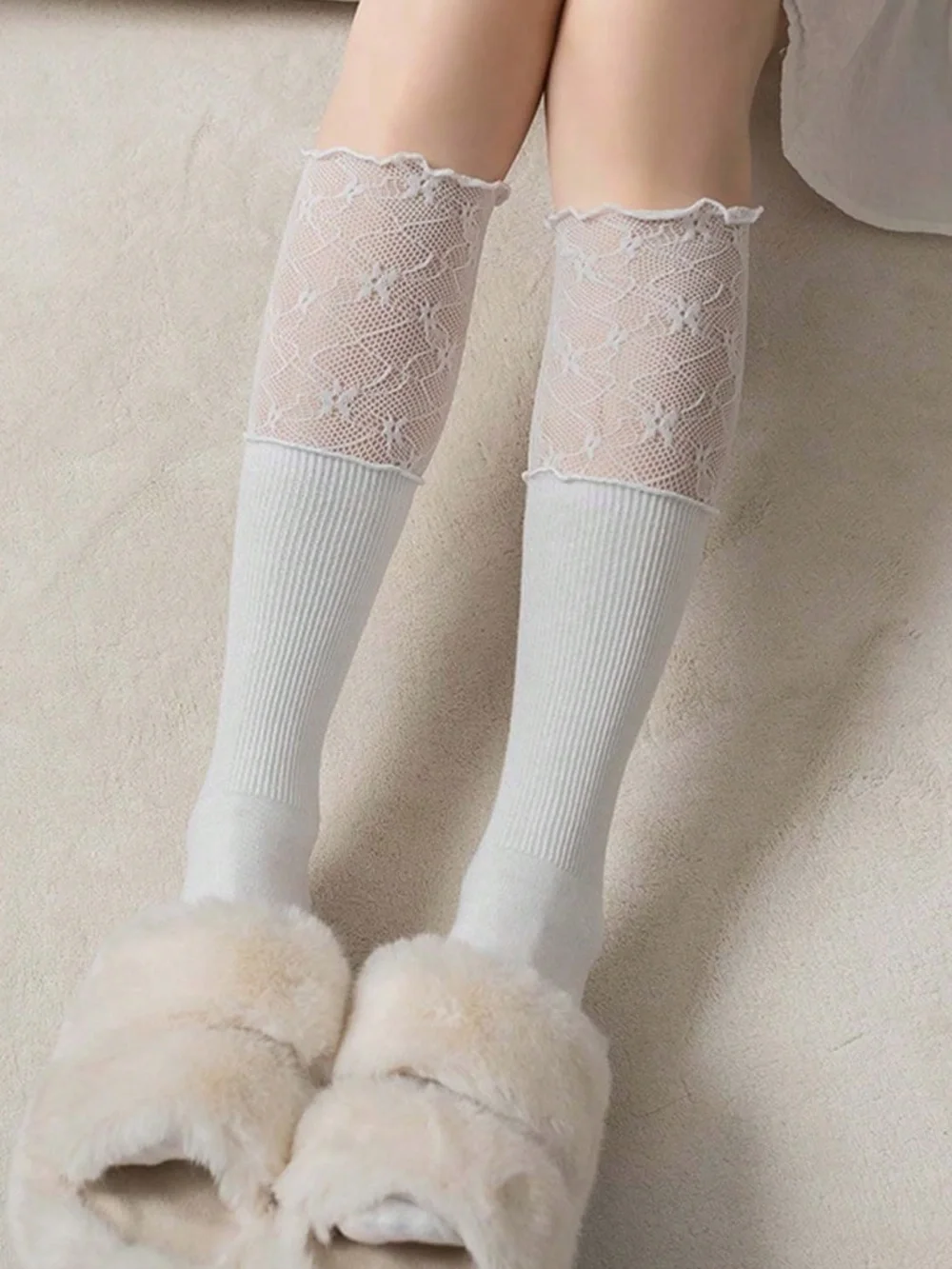 Lace Long Over the Knee OTK Socks